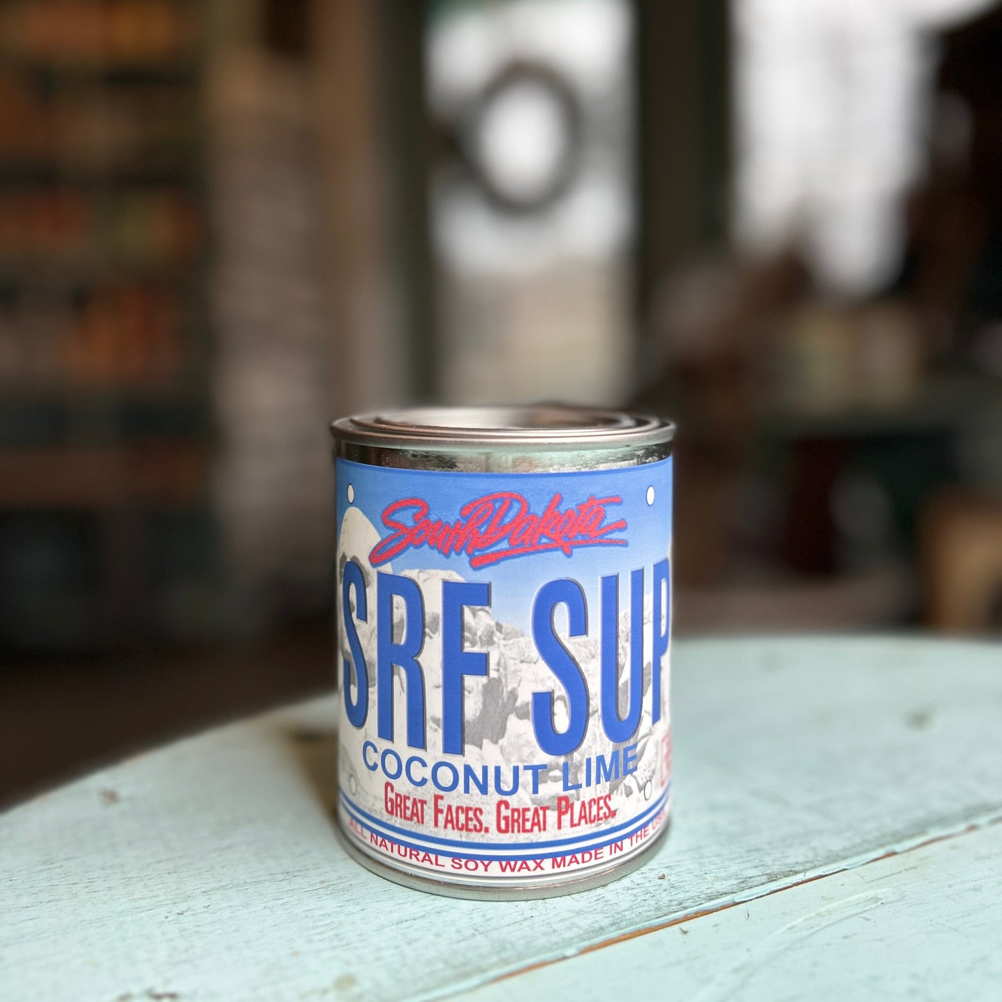 South Dakota License Plate Coconut Lime Paint Can Candle