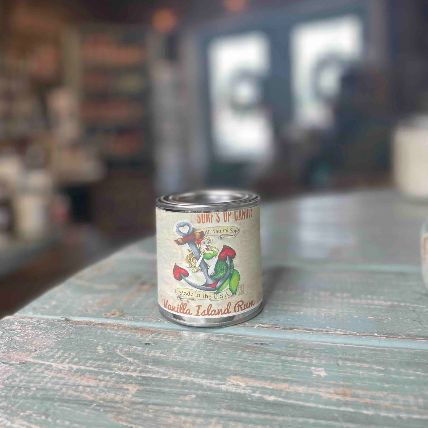 Vanilla Island Rum Paint Can Candle - Vintage Collection