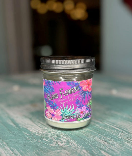Side Walk 24 Island Flowers 8 oz Mason Candle- Vintage Collection