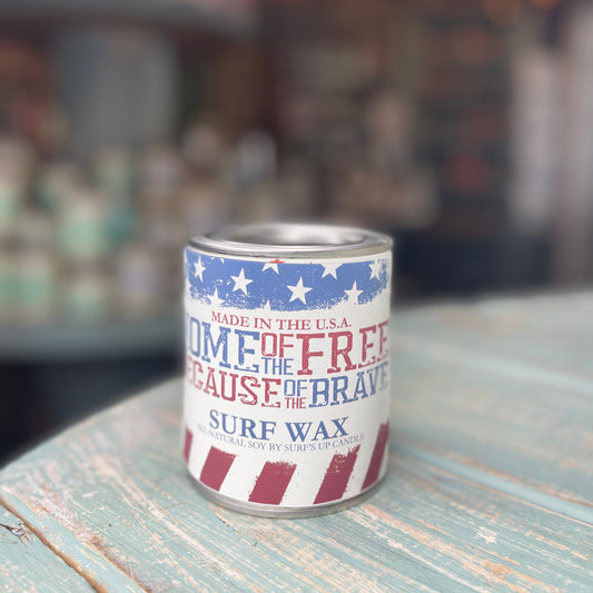 Memorial Day Surf Wax Paint Can Candle - Americana Collection