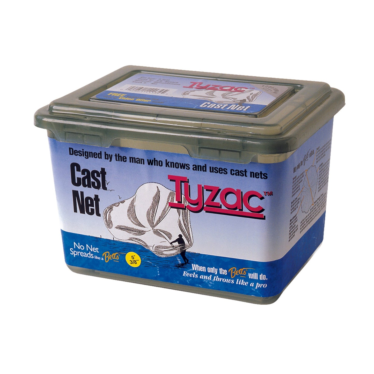 3/8 inch Mesh Betts Tyzac 5 Foot Nylon Cast Net