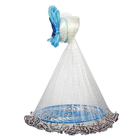 Portable Durable Fish Mesh Net Cast Net Fishing Tackle Accessory with Plate (Fishing Line 360)JIXINGYUAN