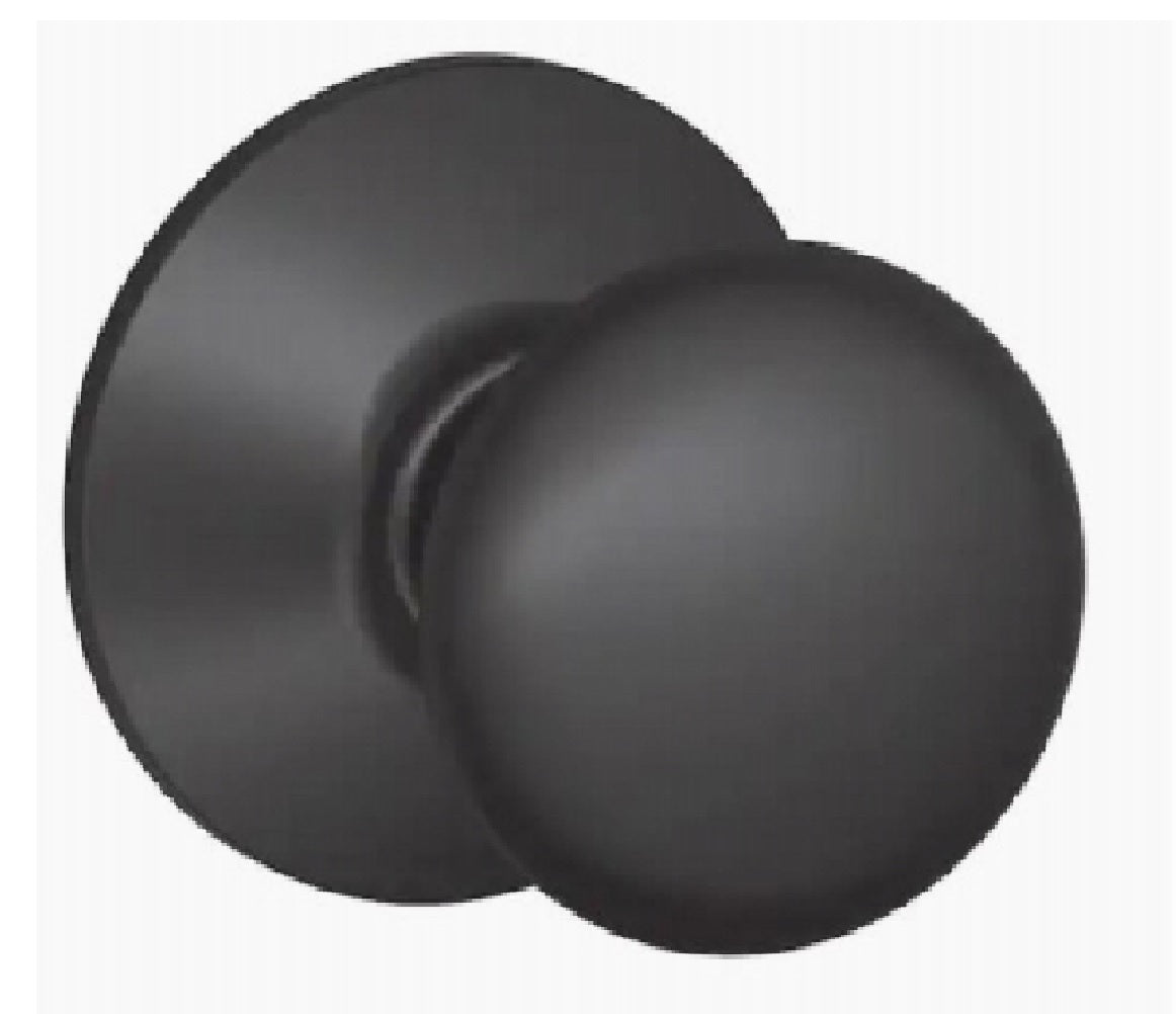 Schlage F10PLY622 Plymouth Passage Door Knob, Matte Black