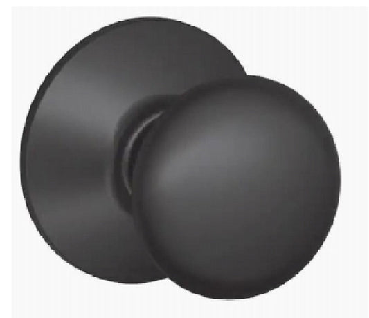Schlage F10PLY622 Plymouth Passage Door Knob, Matte Black
