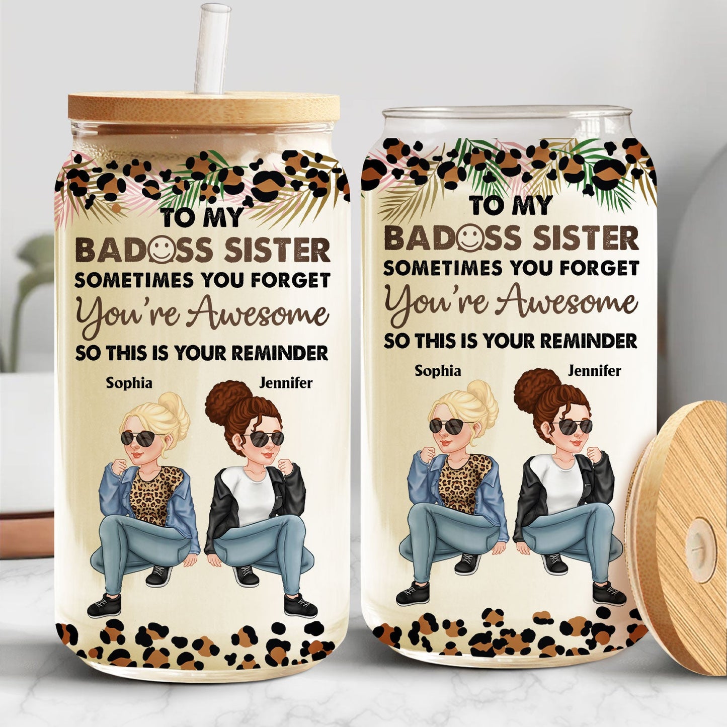 So This Is Your Reminder - Gift For Women, Sister, Bestie, Daughter, Mom - Personalized Clear Glass Can