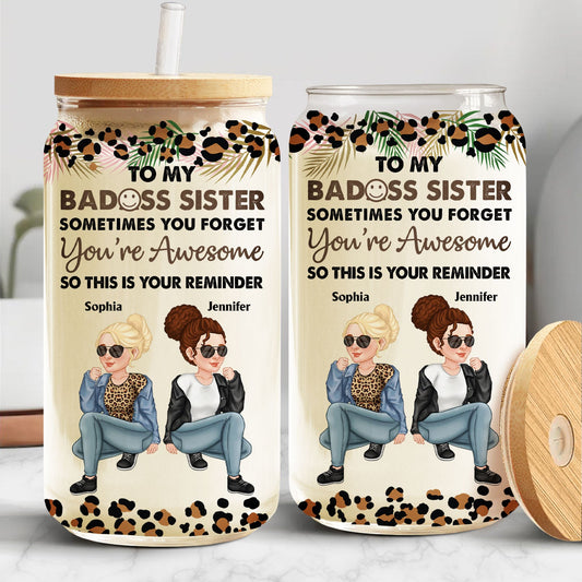 So This Is Your Reminder - Gift For Women, Sister, Bestie, Daughter, Mom - Personalized Clear Glass Can