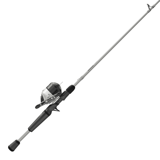 2-Piece Spincast Reel and Fishing Rod Combo, Silver