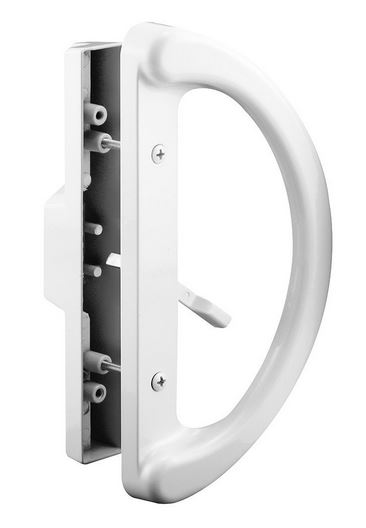 Prime Line C 1225 Sliding Door Handle, Mortise Style, White