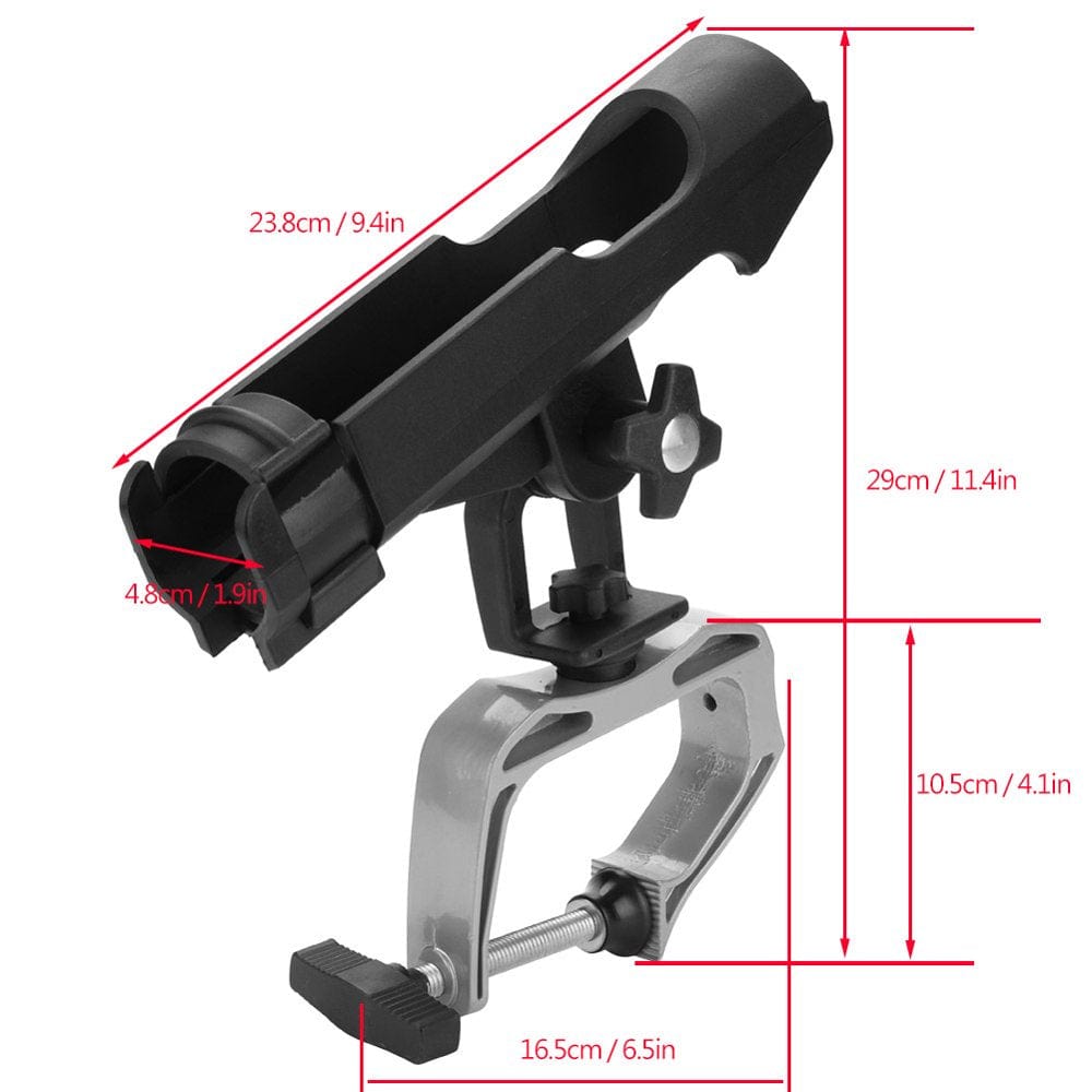 CHICIRIS Rotatable Boat Rod Holder Kayak Raft Sides Clamp Mount Rack Fishing Tackle Accessory, Kayak Rod Holder