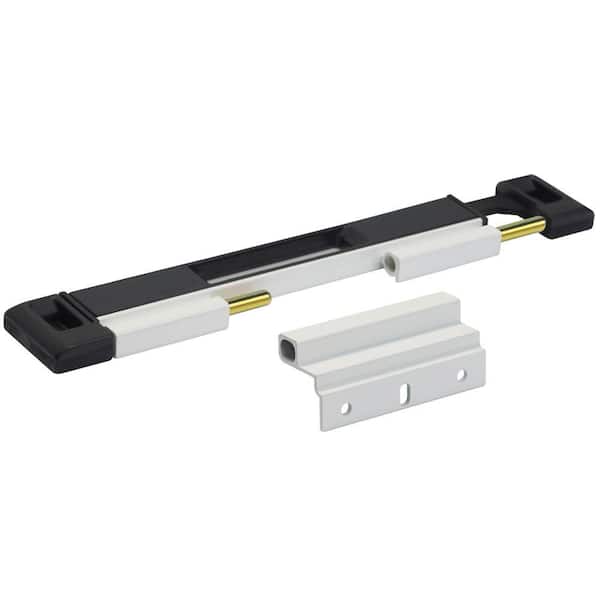 Sliding Door Lock Black/White Double Bolt Powder Coated Metal