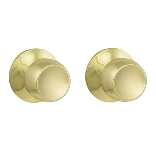 Door Knobs Brandywine Polished Brass Hall/Closet Passage Value Pack 2-Pack