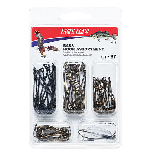 Bass Hook Assortment Clam 67pcs - GhillieSuitShop
