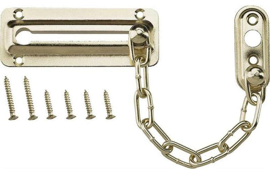 Prosource 807277-SC-PS Steel Chain Door Locks, Satin Chrome