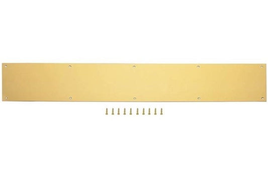 Prosource 32303BBD-PS Kick Plates, 6" x 30", Bright Brass