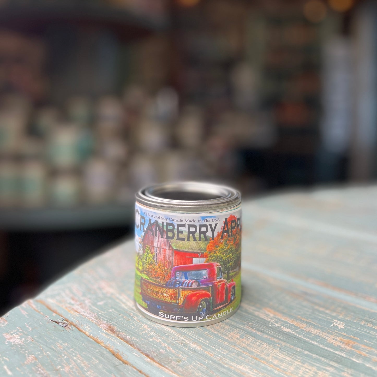 Cranberry Apple Paint Can Candle - Vintage Collection