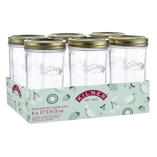 Kilner Wide Mouth Preserve Jar Set of 6 - 500ml