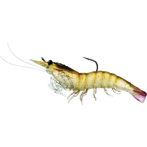 Rigged Shrimp Soft Plastic,Brn shrimp,1/0 - GhillieSuitShop