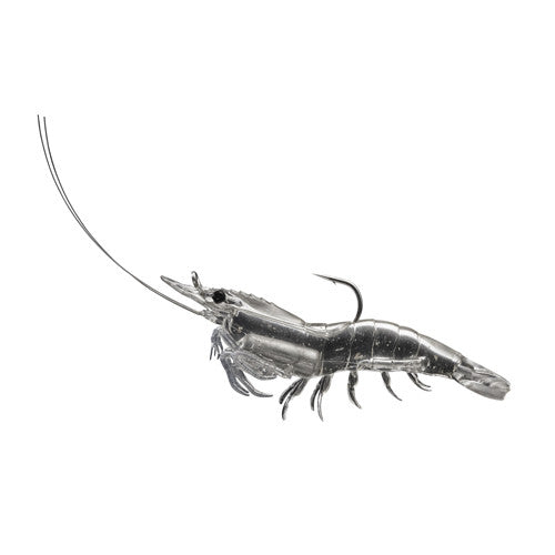 Rigged Shrimp Soft Plstc,clear shrimp,1/0 - GhillieSuitShop