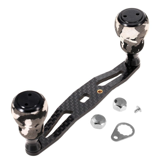 Lixada DIY Carbon Fiber Baitcasting Fishing Reel Handle Trolling Reel Left Right Fishing Reel Crank Accessory