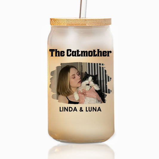 Mother Of Cats Photo - Personalized Custom Glass Can