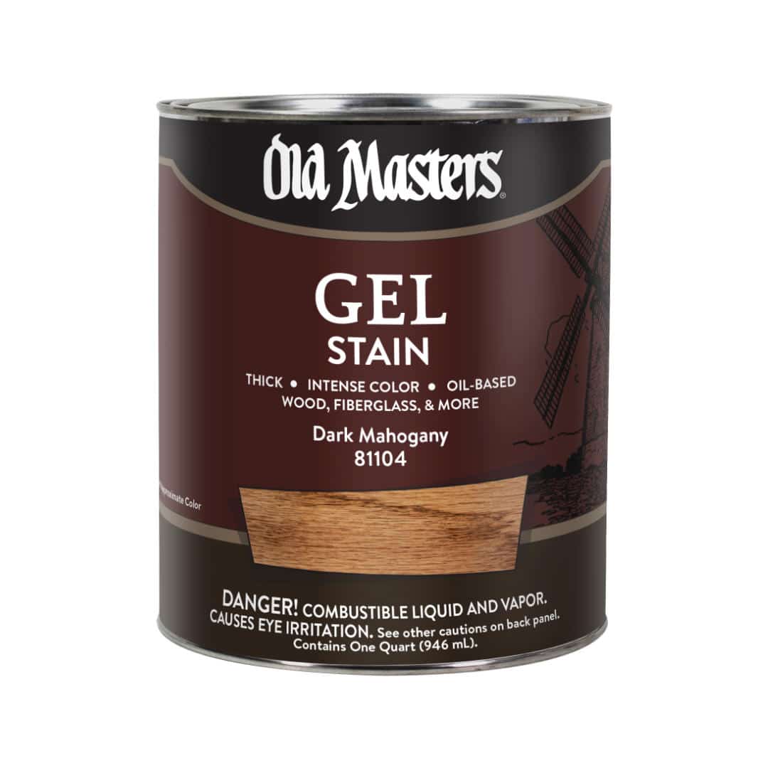 Old Masters Oil Based Gel Stain - Quart / Dark Mahogany -