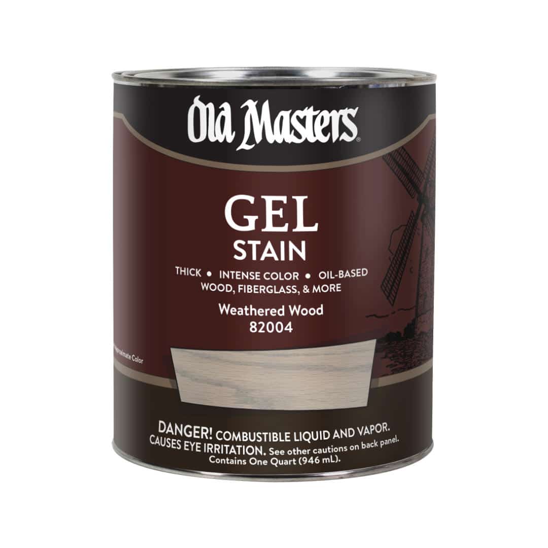 Old Masters Oil Based Gel Stain - Quart / Weathered Wood -