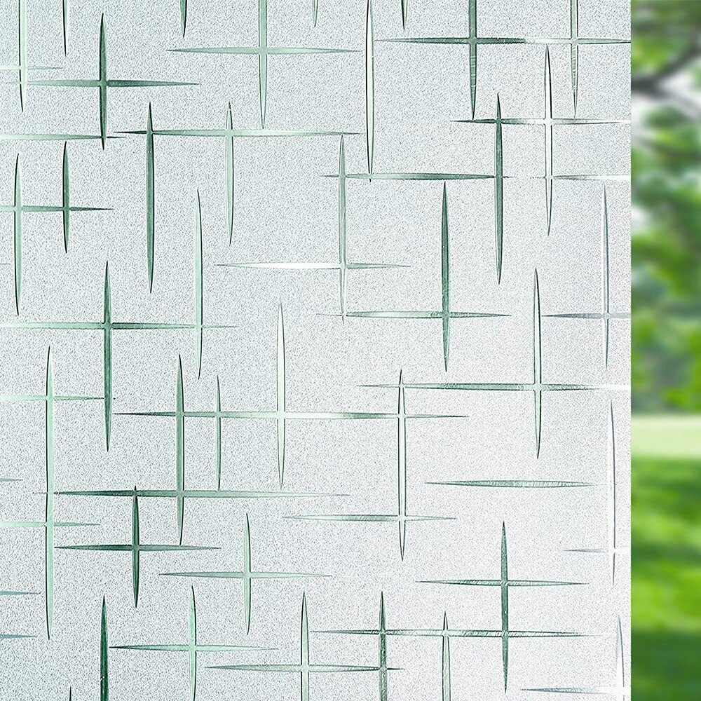Kitcheniva Privacy Frosted Glass Sticker Window Film 23" x 78" 2 Packs
