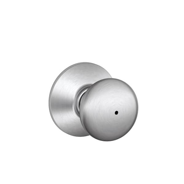 Bedroom/Bathroom Door Knob Locking Privacy, Satin Chrome