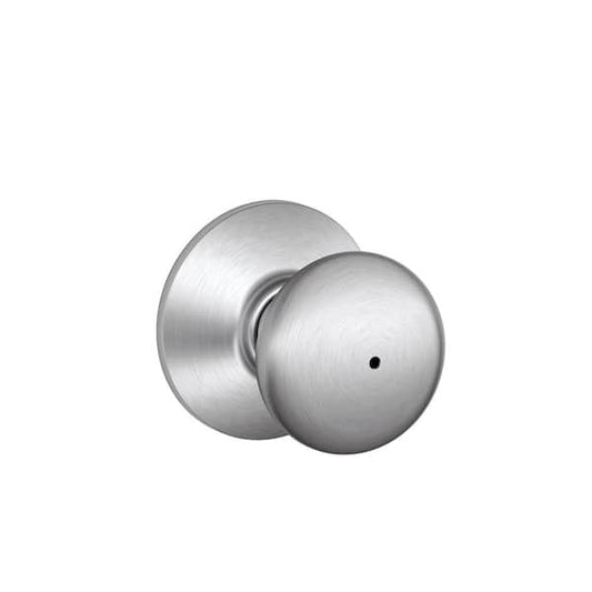 Bedroom/Bathroom Door Knob Locking Privacy, Satin Chrome