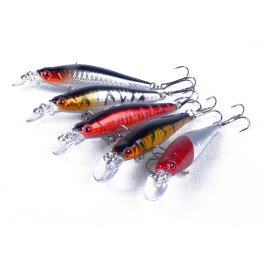 5 Pcs Fishing Lures Lifelike Diving Bait Hooks 8cm - GhillieSuitShop