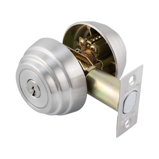 Dead Bolt Lock Double Cylinder Anti-Bump System, Stainless Steel