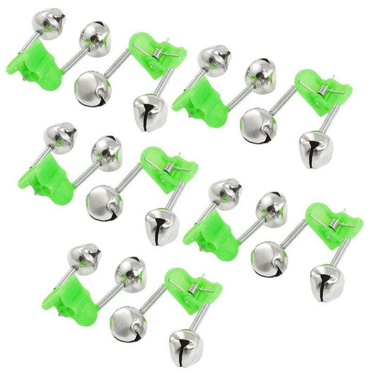 Toyfunnuy 10Pc Fishing Bite Alarms Fishing Rod Stalk Bells Clamp Tip ABS Fishing Accessory