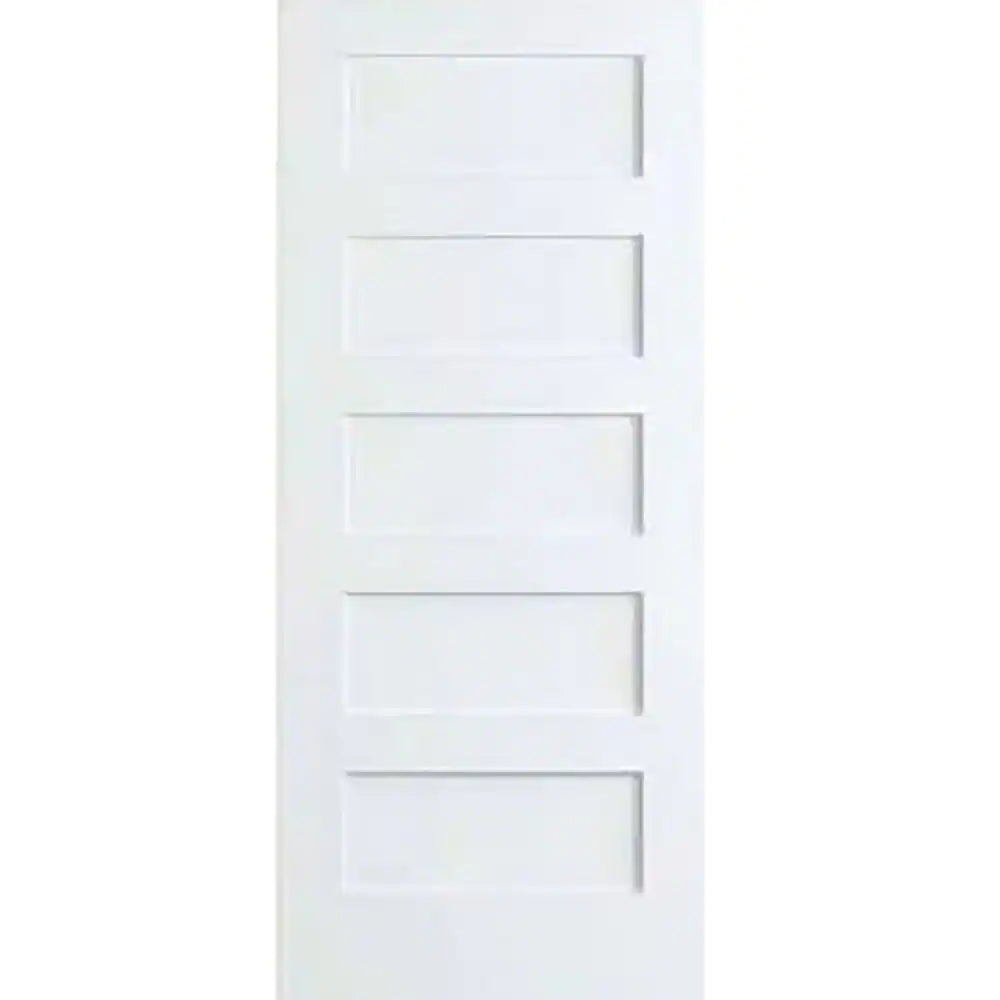 Kimberly Bay 24 in. x 80 in. White 5-Panel Shaker Solid Core Wood Interior Door Slab - $80